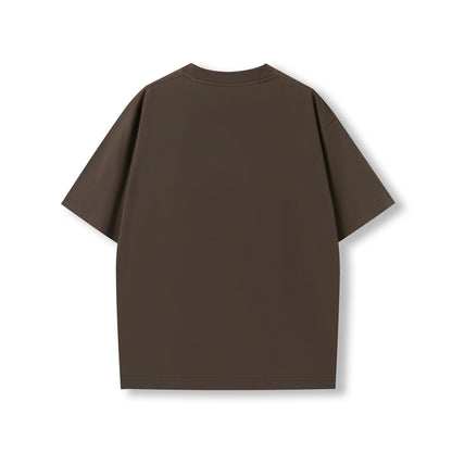 RAMO T203HO Unisex oversized Heavyweight organic Cotton Tshirt — Brown back
