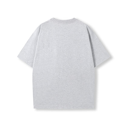 RAMO T203HO Unisex oversized Heavyweight organic Cotton Tshirt — Grey Marl back