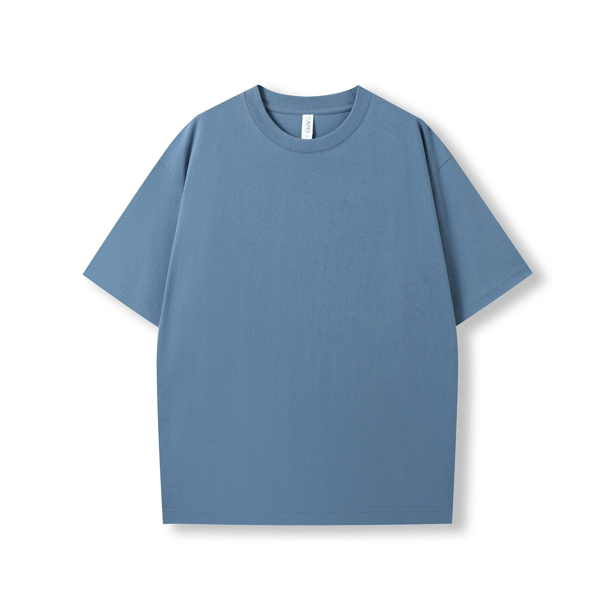 RAMO T203HO Unisex oversized Heavyweight organic Cotton Tshirt — Misty Blue front
