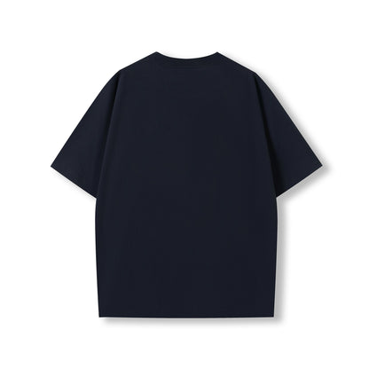 RAMO T203HO Unisex oversized Heavyweight organic Cotton Tshirt — Navy Blue back