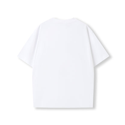 RAMO T203HO Unisex oversized Heavyweight organic Cotton Tshirt — White back