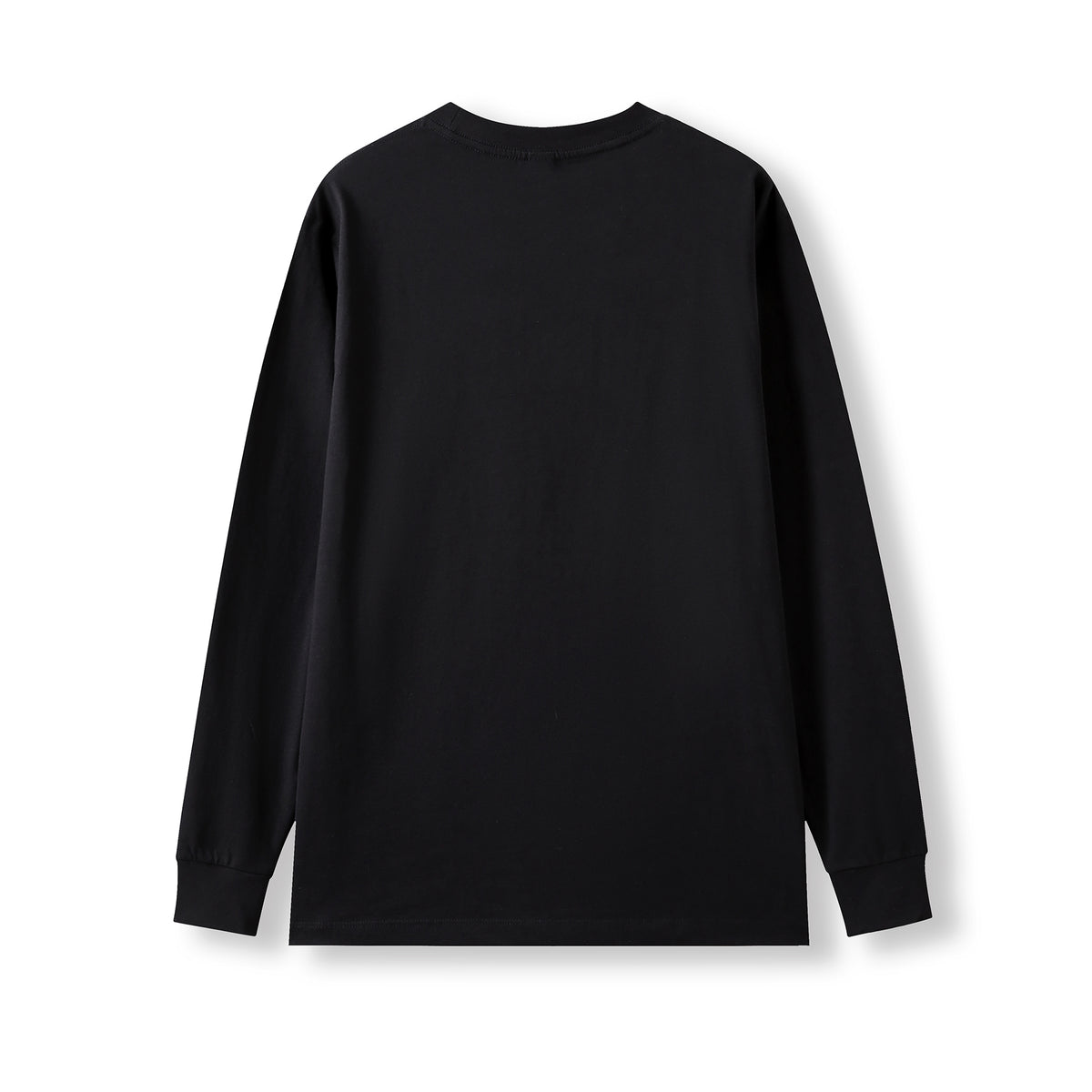 RAMO T222LS Unisex Cotton Long Sleeve Tee — Black back