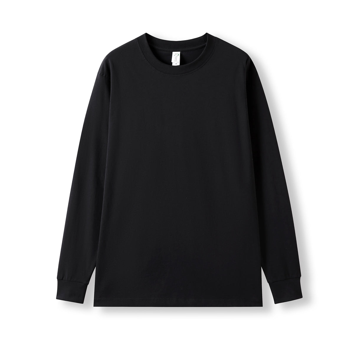 RAMO T222LS Unisex Cotton Long Sleeve Tee — Black front