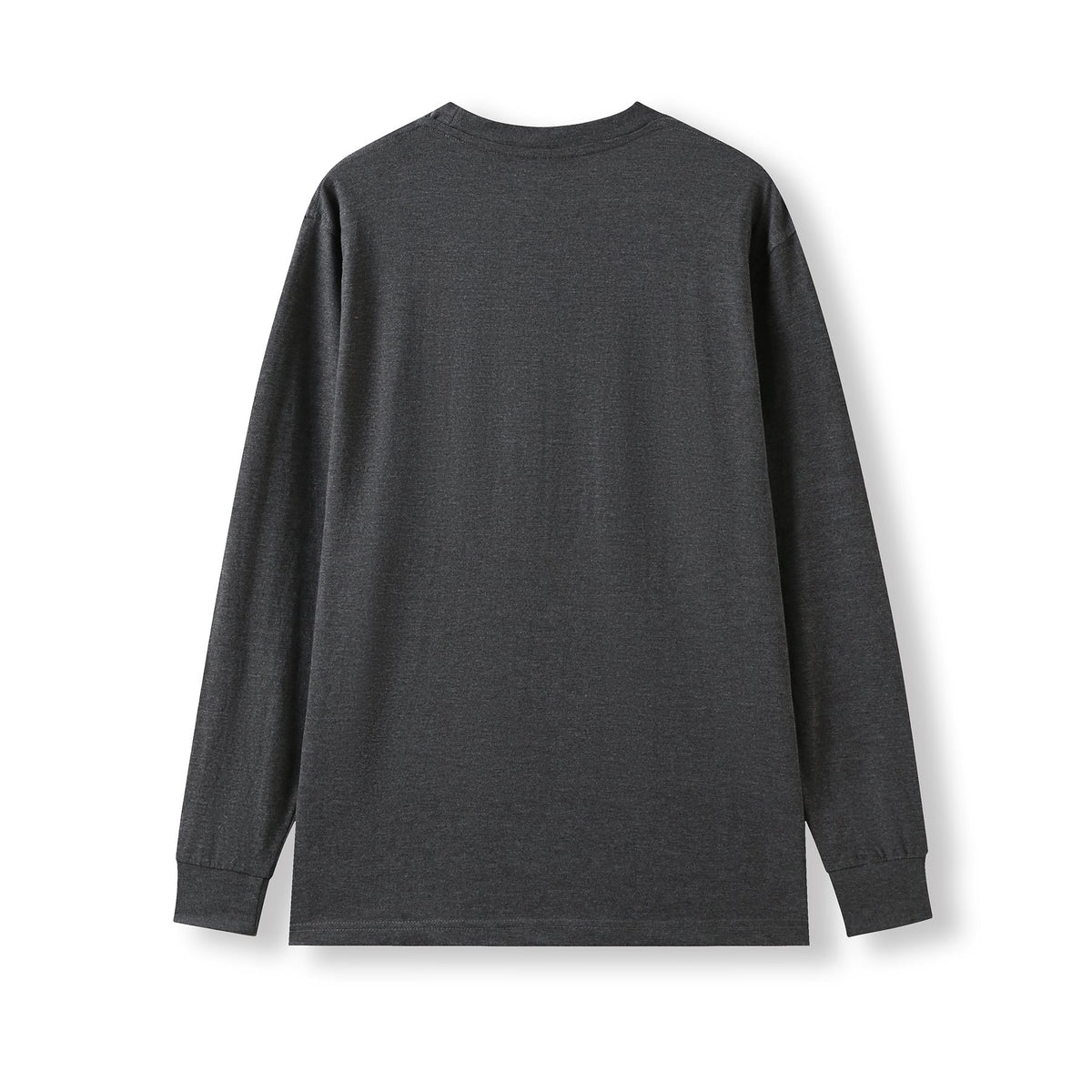 RAMO T222LS Unisex Cotton Long Sleeve Tee — Dark Marl back