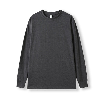 RAMO T222LS Unisex Cotton Long Sleeve Tee — Dark Marl front