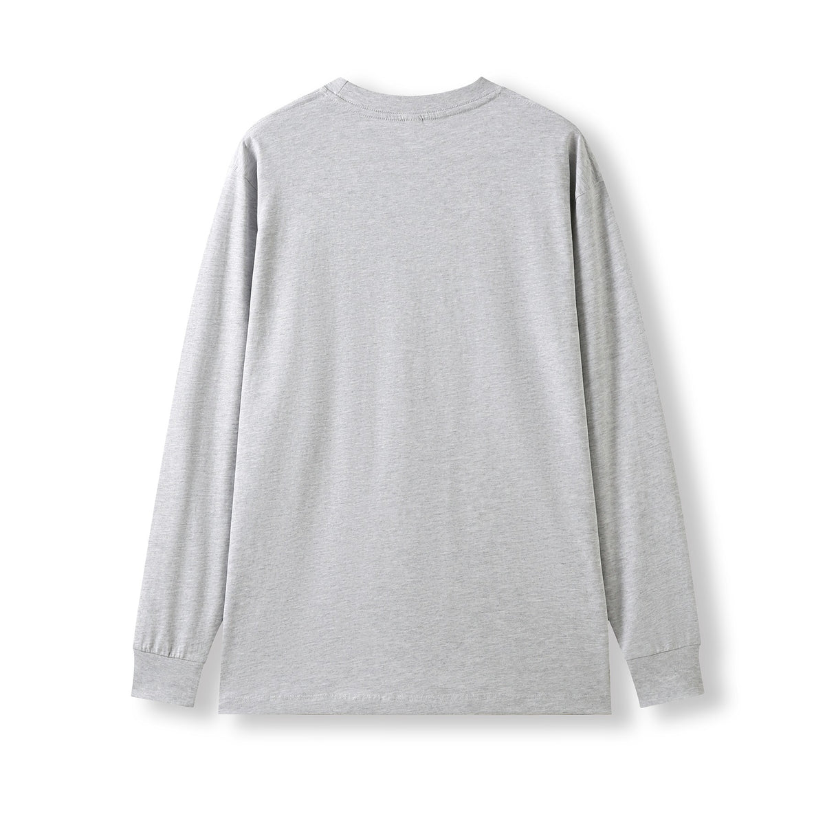 RAMO T222LS Unisex Cotton Long Sleeve Tee — Grey Marl back