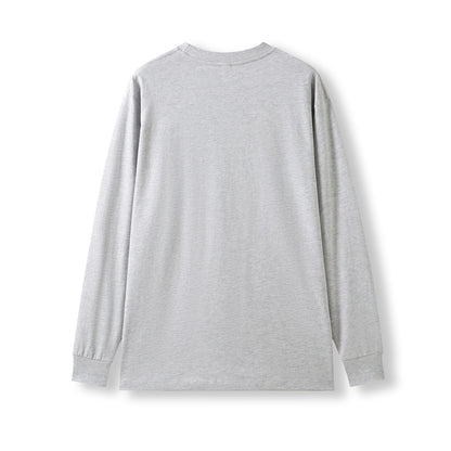RAMO T222LS Unisex Cotton Long Sleeve Tee — Grey Marl back