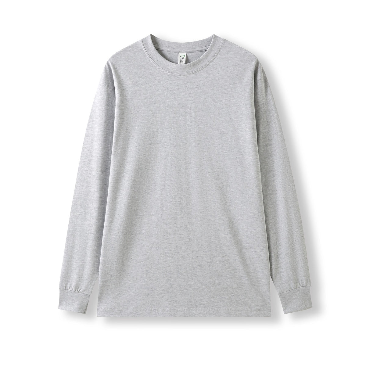 RAMO T222LS Unisex Cotton Long Sleeve Tee — Grey Marl front