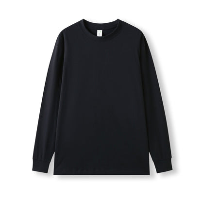 RAMO T222LS Unisex Cotton Long Sleeve Tee — Navy Blue front