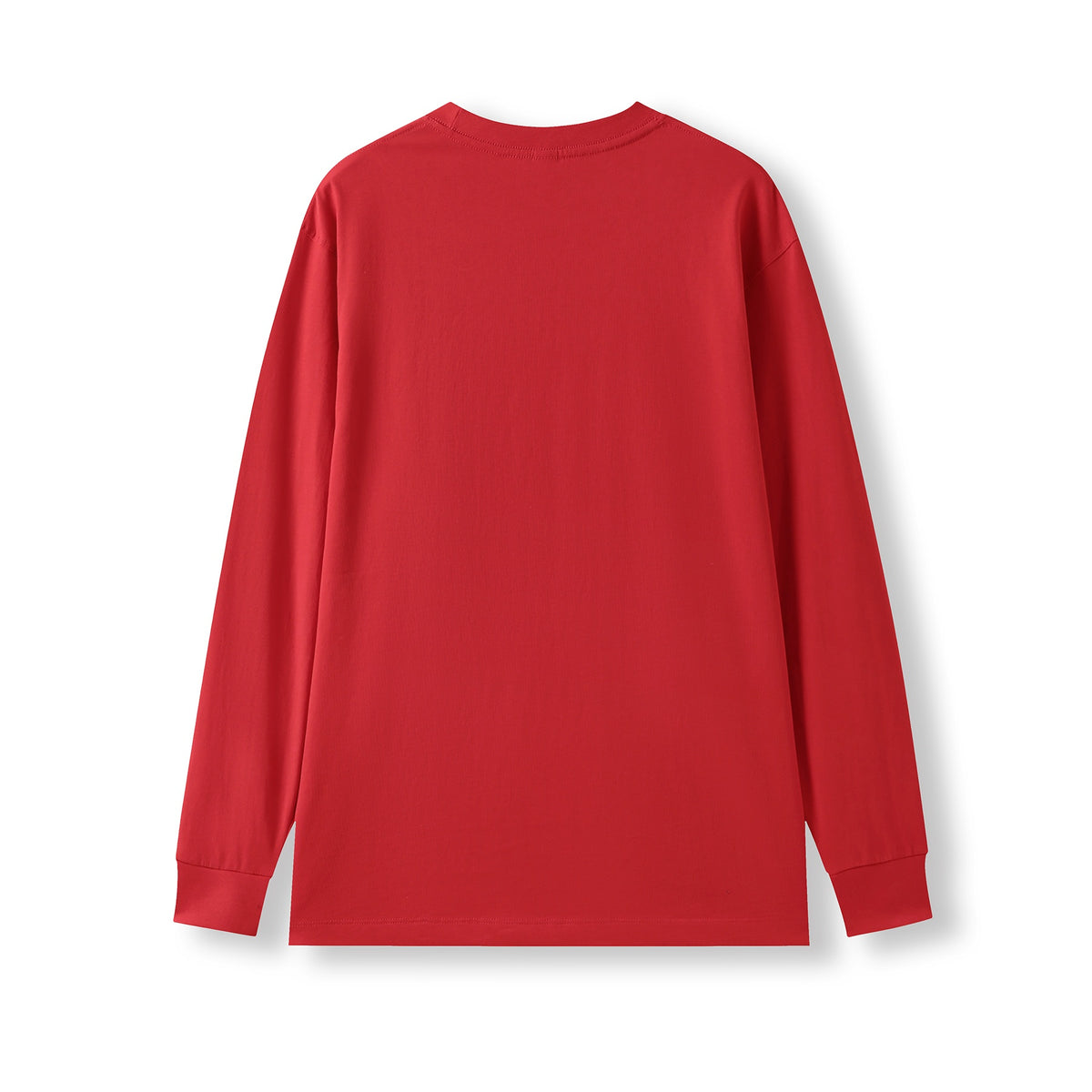 RAMO T222LS Unisex Cotton Long Sleeve Tee — Red back