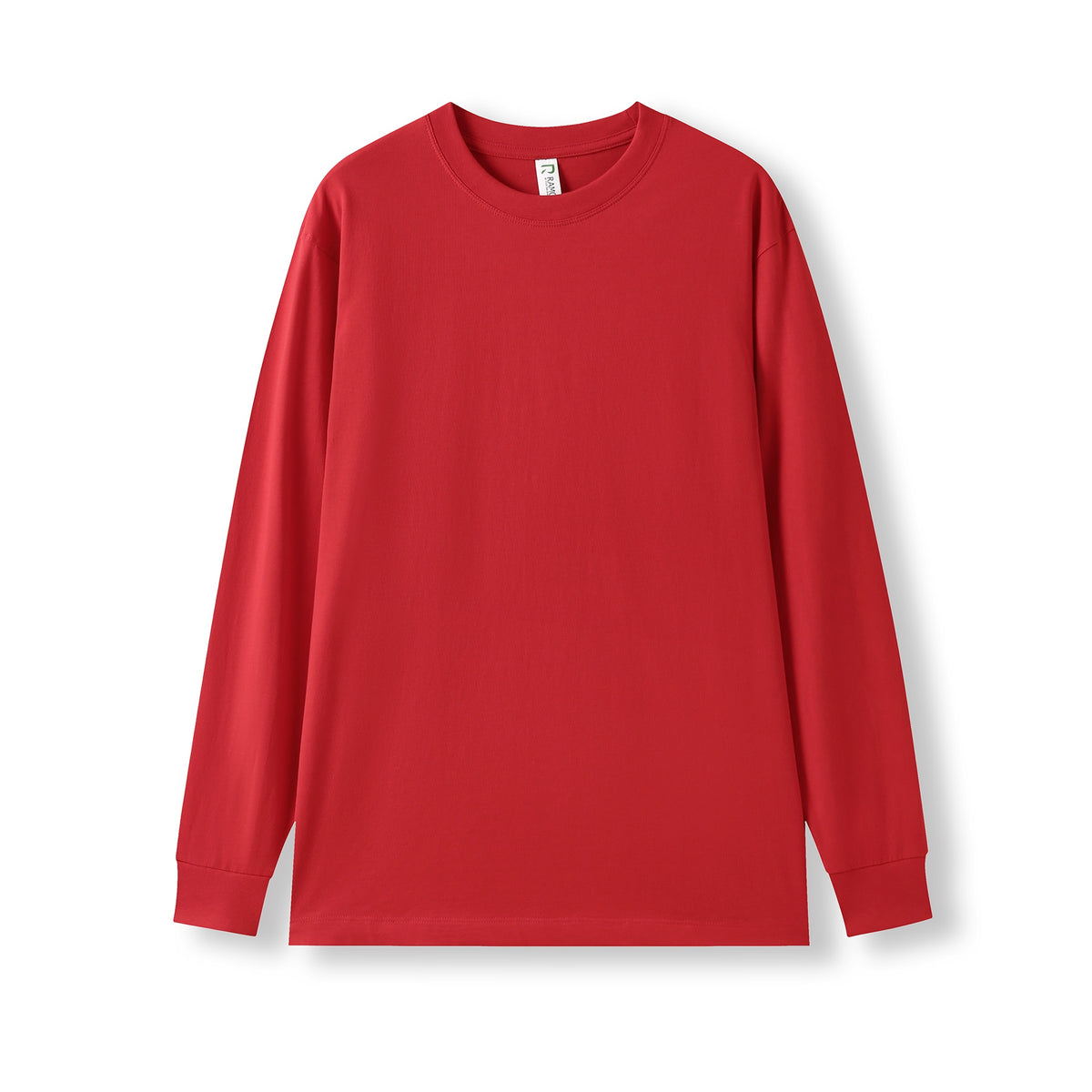 RAMO T222LS Unisex Cotton Long Sleeve Tee — Red front