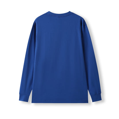 RAMO T222LS Unisex Cotton Long Sleeve Tee — Royal Blue back