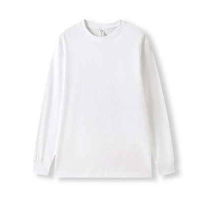 RAMO T222LS Unisex Cotton Long Sleeve Tee — White front