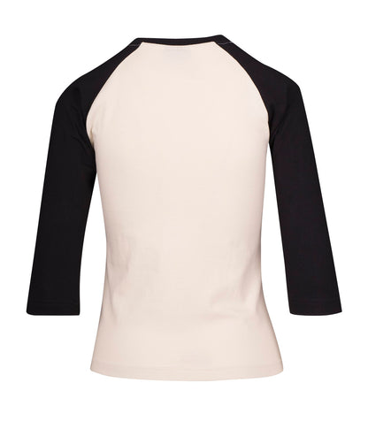 RAMO T231RL Women's 3/4 Sleeve Raglan T-shirt — Bone/Black back