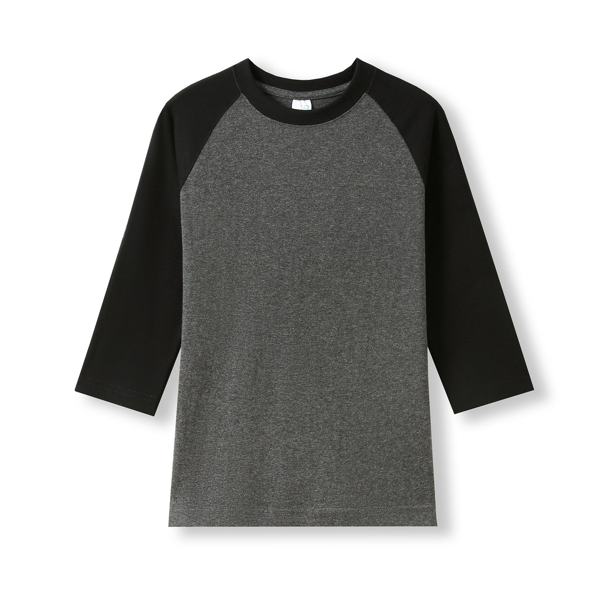 RAMO T231RL Women's 3/4 Sleeve Raglan T-shirt — Dark Marl/Black front