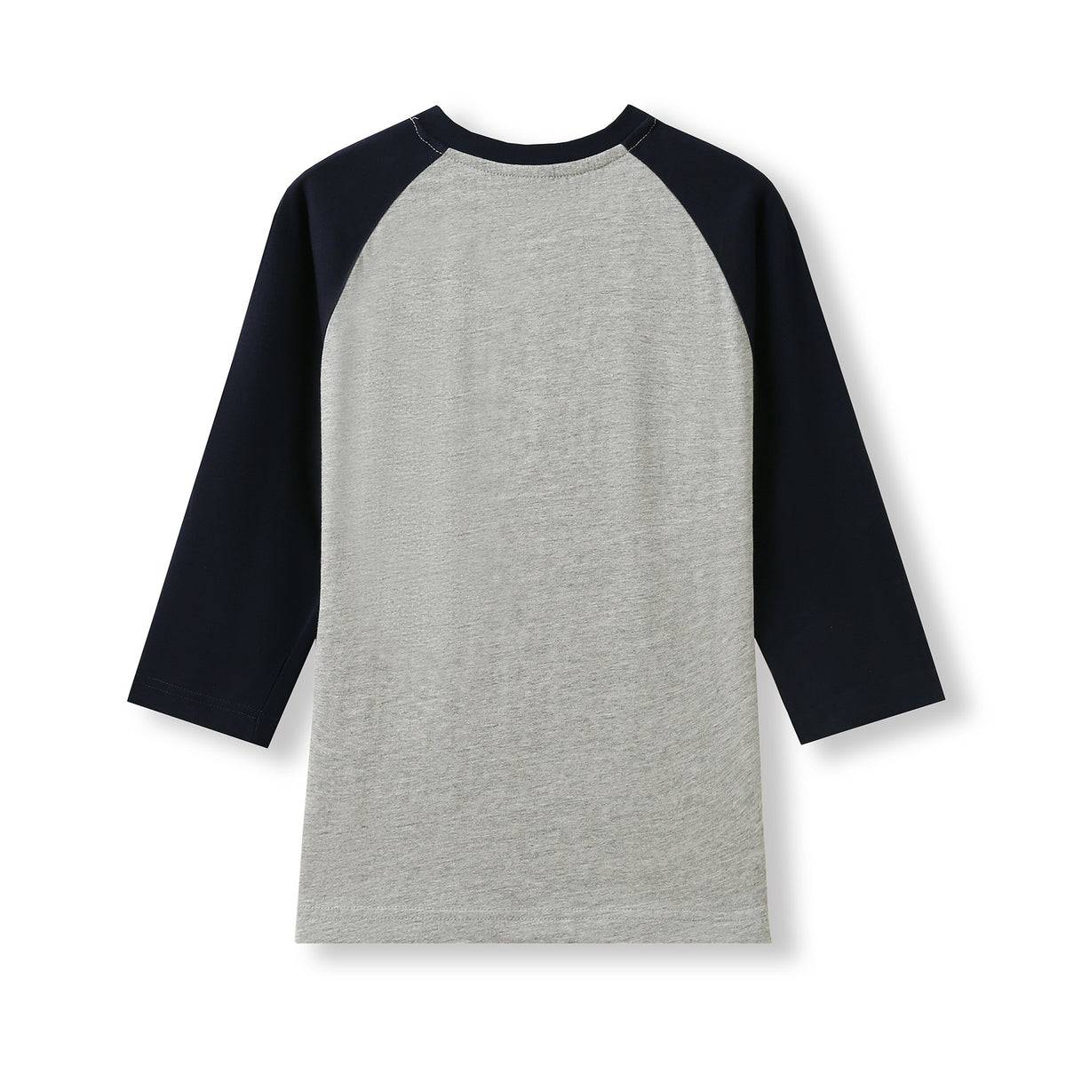 RAMO T231RL Women's 3/4 Sleeve Raglan T-shirt — Grey Marl/Navy back
