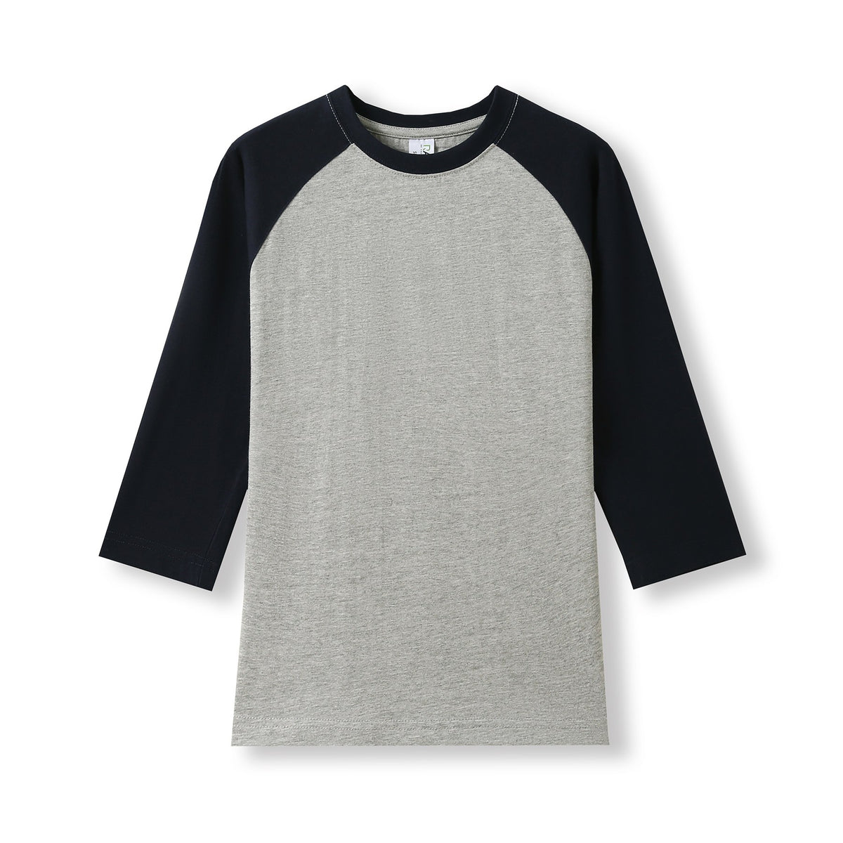 RAMO T231RL Women's 3/4 Sleeve Raglan T-shirt — Grey Marl/Navy front
