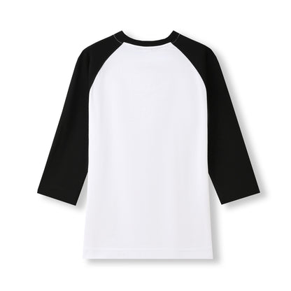 RAMO T231RL Women's 3/4 Sleeve Raglan T-shirt — White/Black back