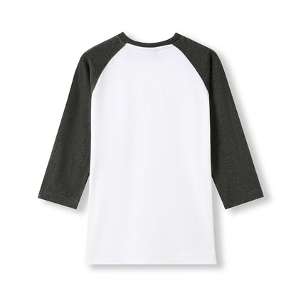 RAMO T231RL Women's 3/4 Sleeve Raglan T-shirt — White/Dark Marl back