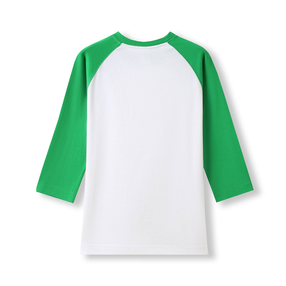 RAMO T231RL Women's 3/4 Sleeve Raglan T-shirt — White/Emerald Green back
