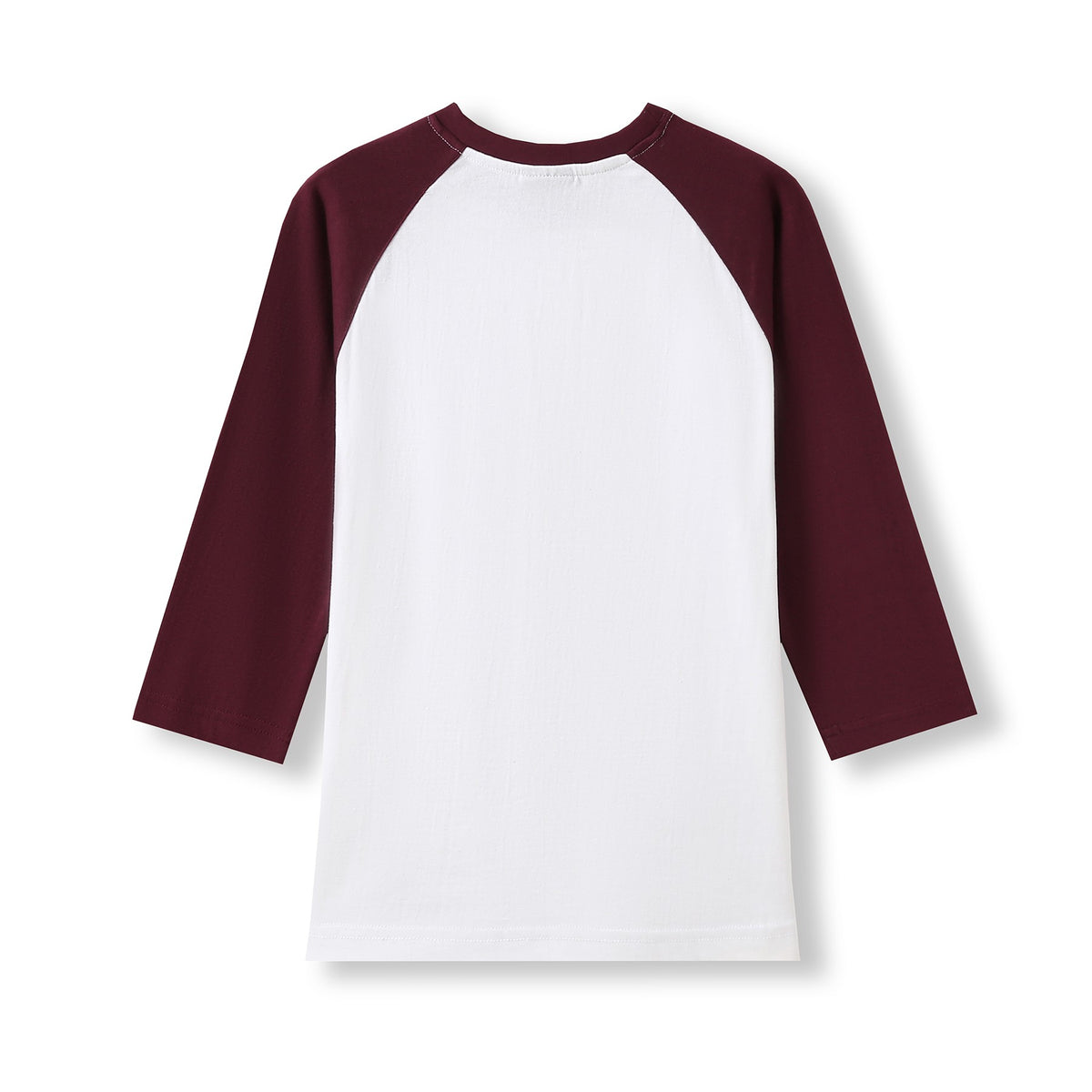 RAMO T231RL Women's 3/4 Sleeve Raglan T-shirt — White/Maroon back
