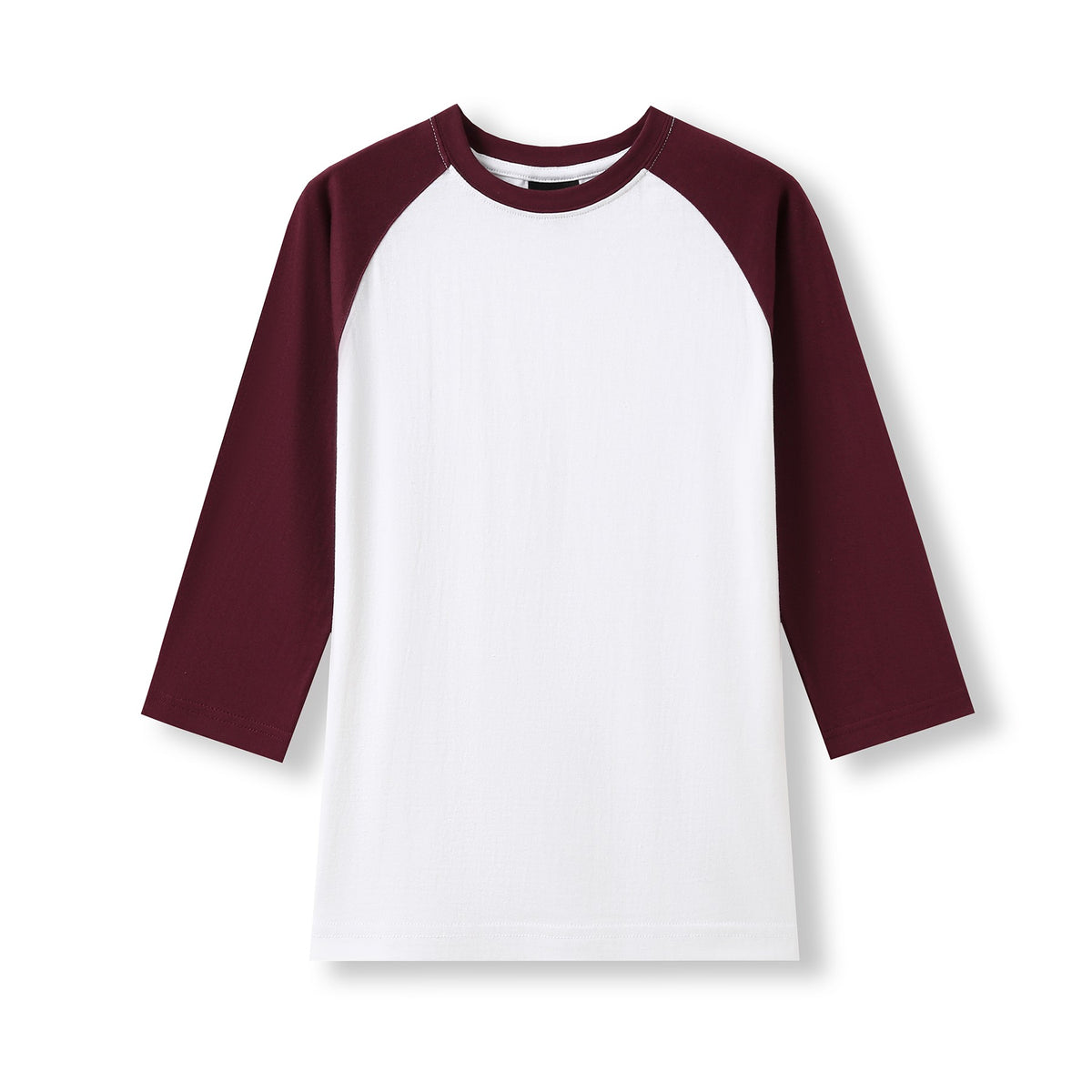 RAMO T231RL Women's 3/4 Sleeve Raglan T-shirt — White/Maroon front