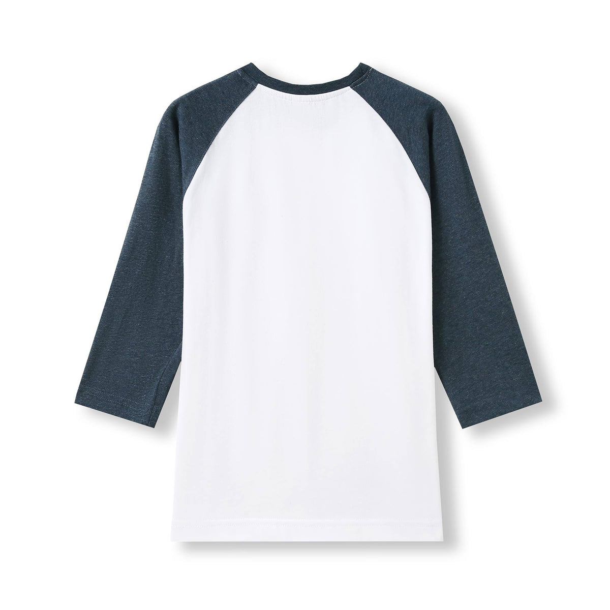 RAMO T231RL Women's 3/4 Sleeve Raglan T-shirt — White/Navy Marl back