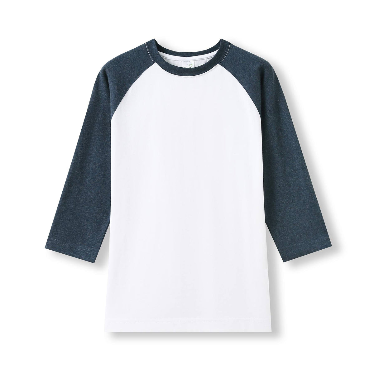 RAMO T231RL Women's 3/4 Sleeve Raglan T-shirt — White/Navy Marl front