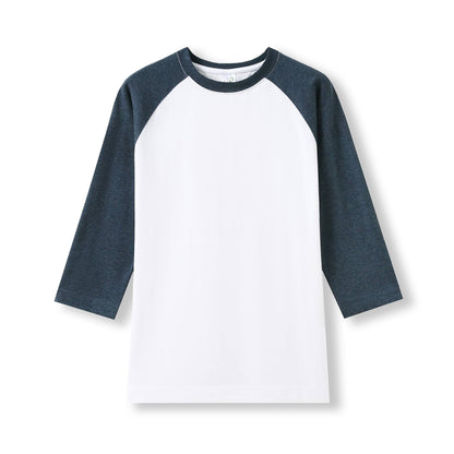 RAMO T231RL Women's 3/4 Sleeve Raglan T-shirt — White/Navy Marl front