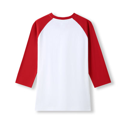 RAMO T231RL Women's 3/4 Sleeve Raglan T-shirt — White/Red back