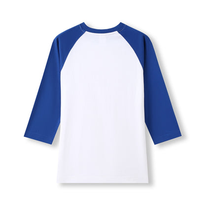 RAMO T231RL Women's 3/4 Sleeve Raglan T-shirt — White/Royal back