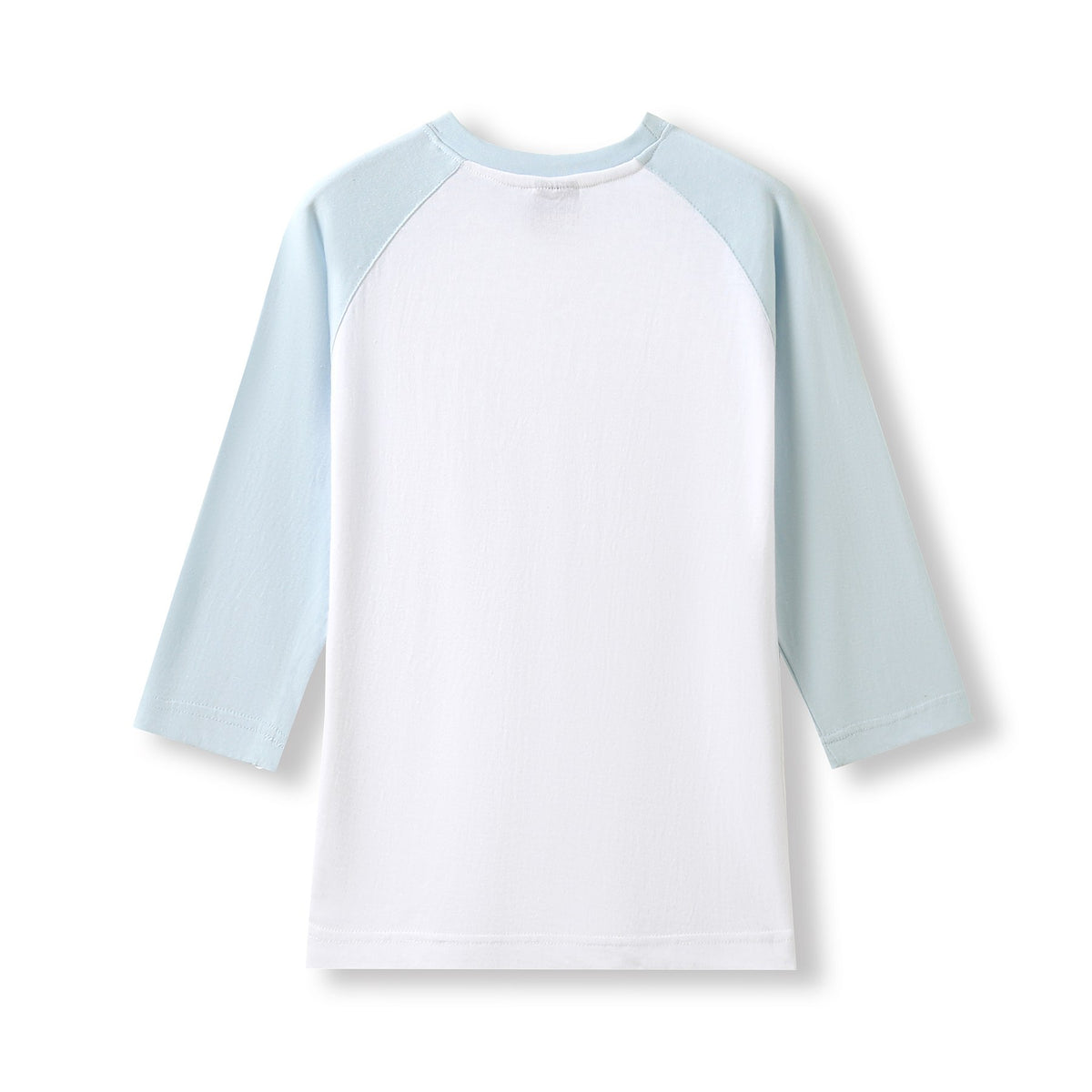 RAMO T231RL Women's 3/4 Sleeve Raglan T-shirt — White/Surf Blue back