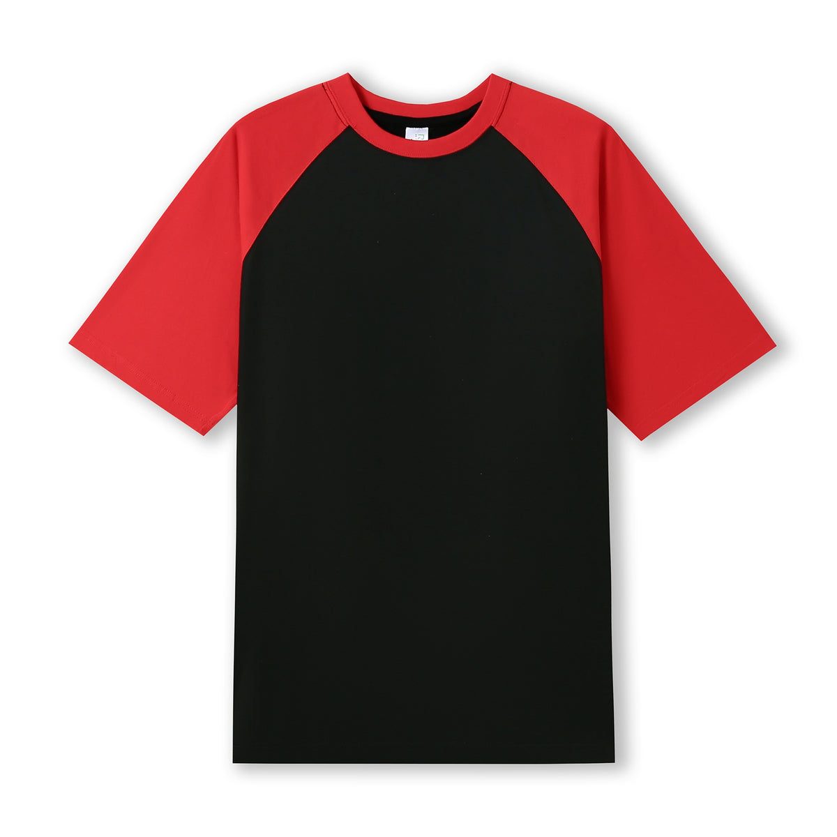 RAMO T232RG Unisex Contrast Raglan Sleeve Tee — Black/Red front
