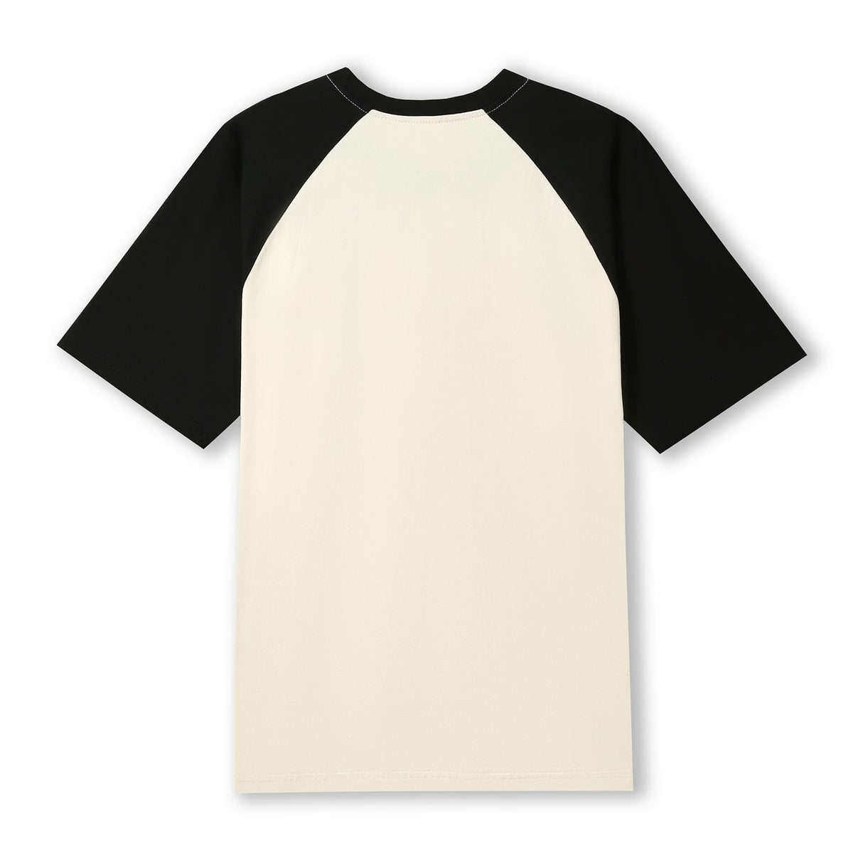 RAMO T232RG Unisex Contrast Raglan Sleeve Tee — Bone/Black back