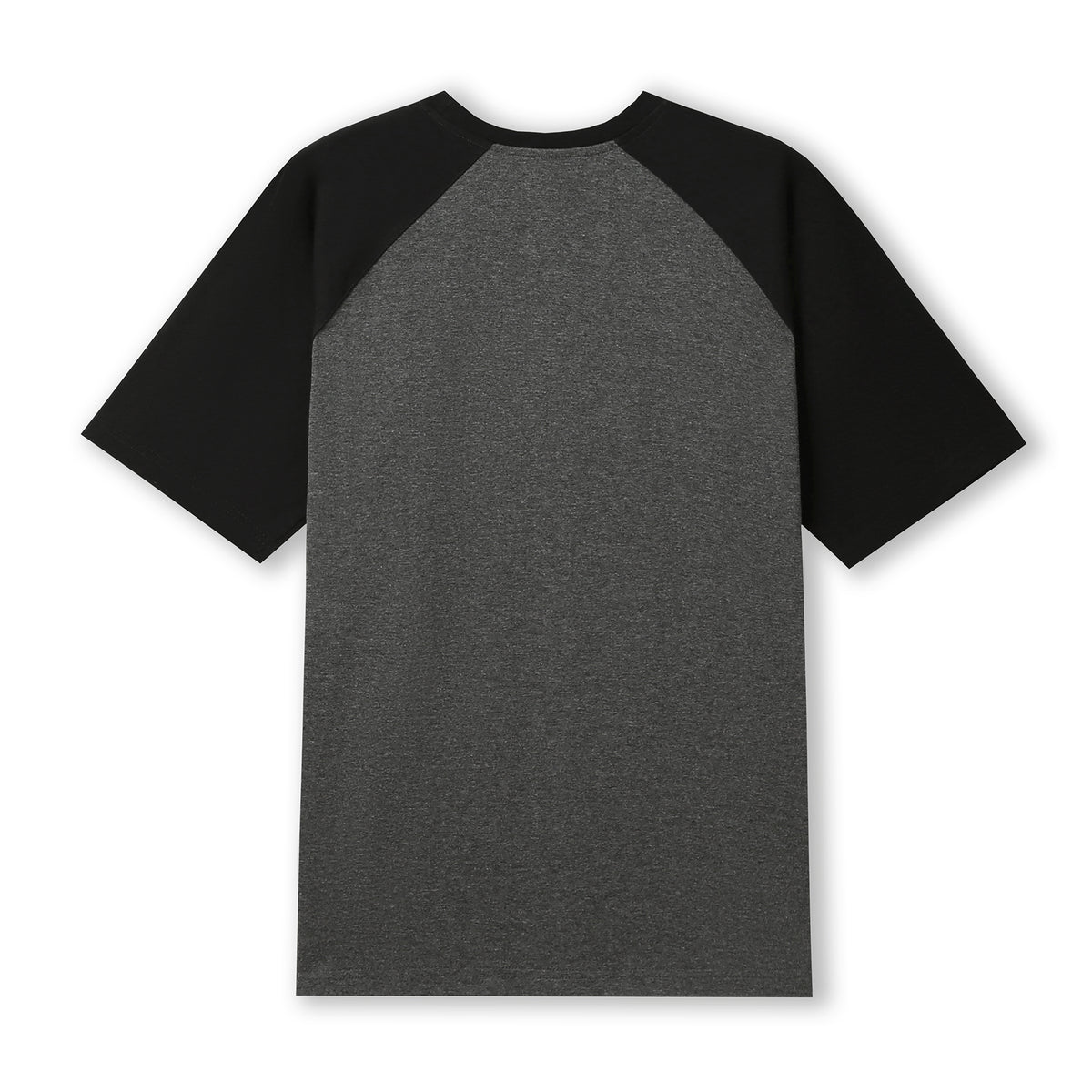 RAMO T232RG Unisex Contrast Raglan Sleeve Tee — Dark Marl/Black back