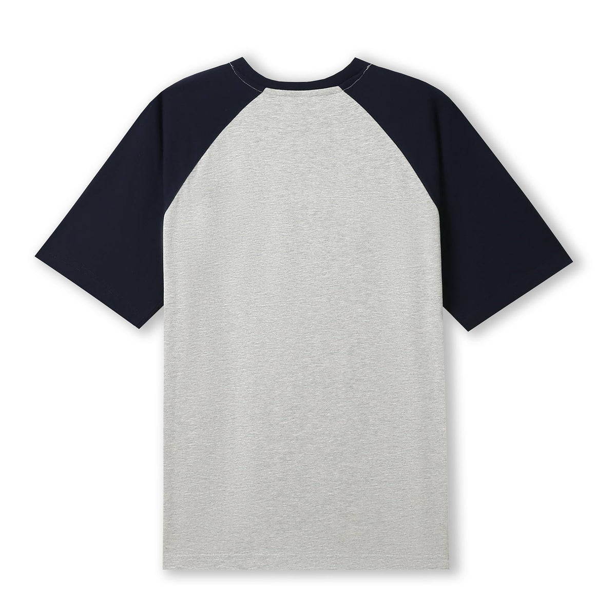 RAMO T232RG Unisex Contrast Raglan Sleeve Tee — Grey Marl/Navy back