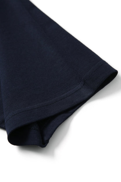 RAMO T232RG Unisex Contrast Raglan Sleeve Tee — Grey Marl/Navy side