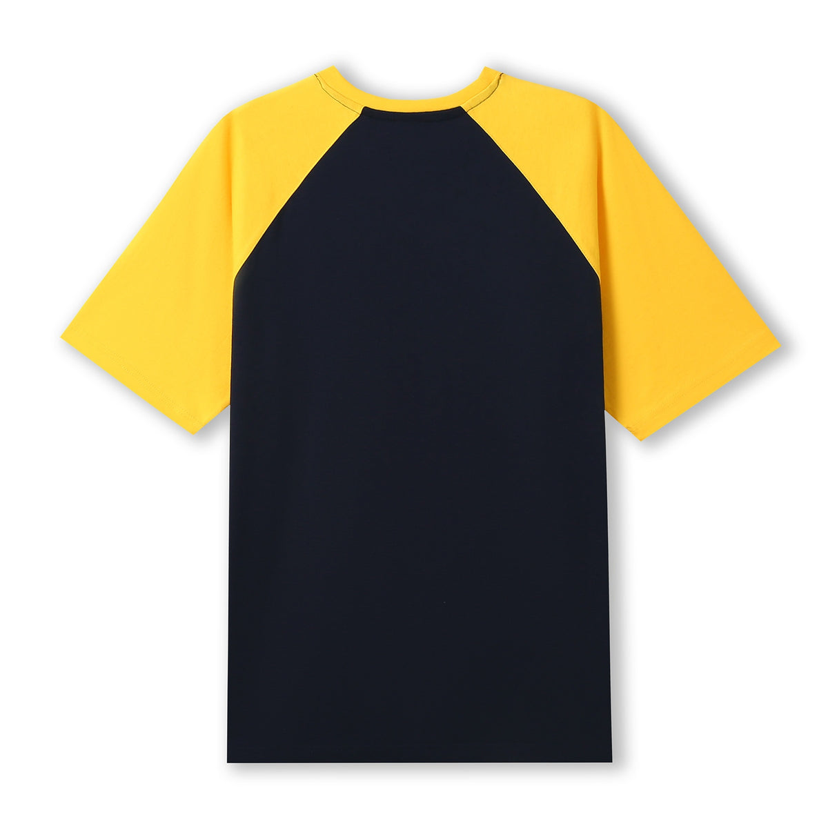 RAMO T232RG Unisex Contrast Raglan Sleeve Tee — Navy/Yellow back