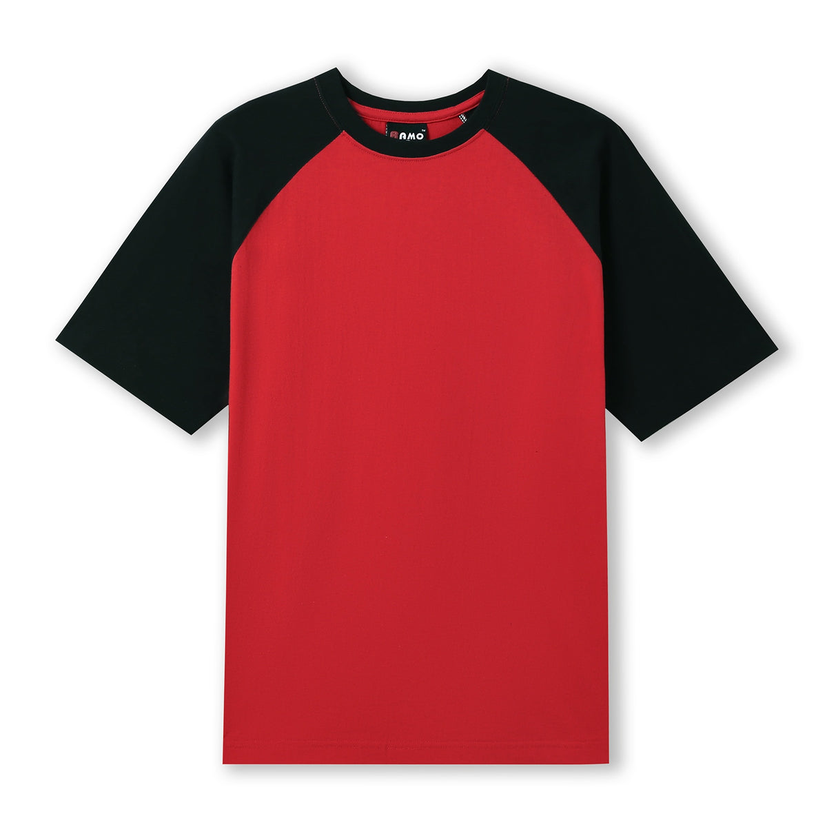 RAMO T232RG Unisex Contrast Raglan Sleeve Tee — Red/Black front