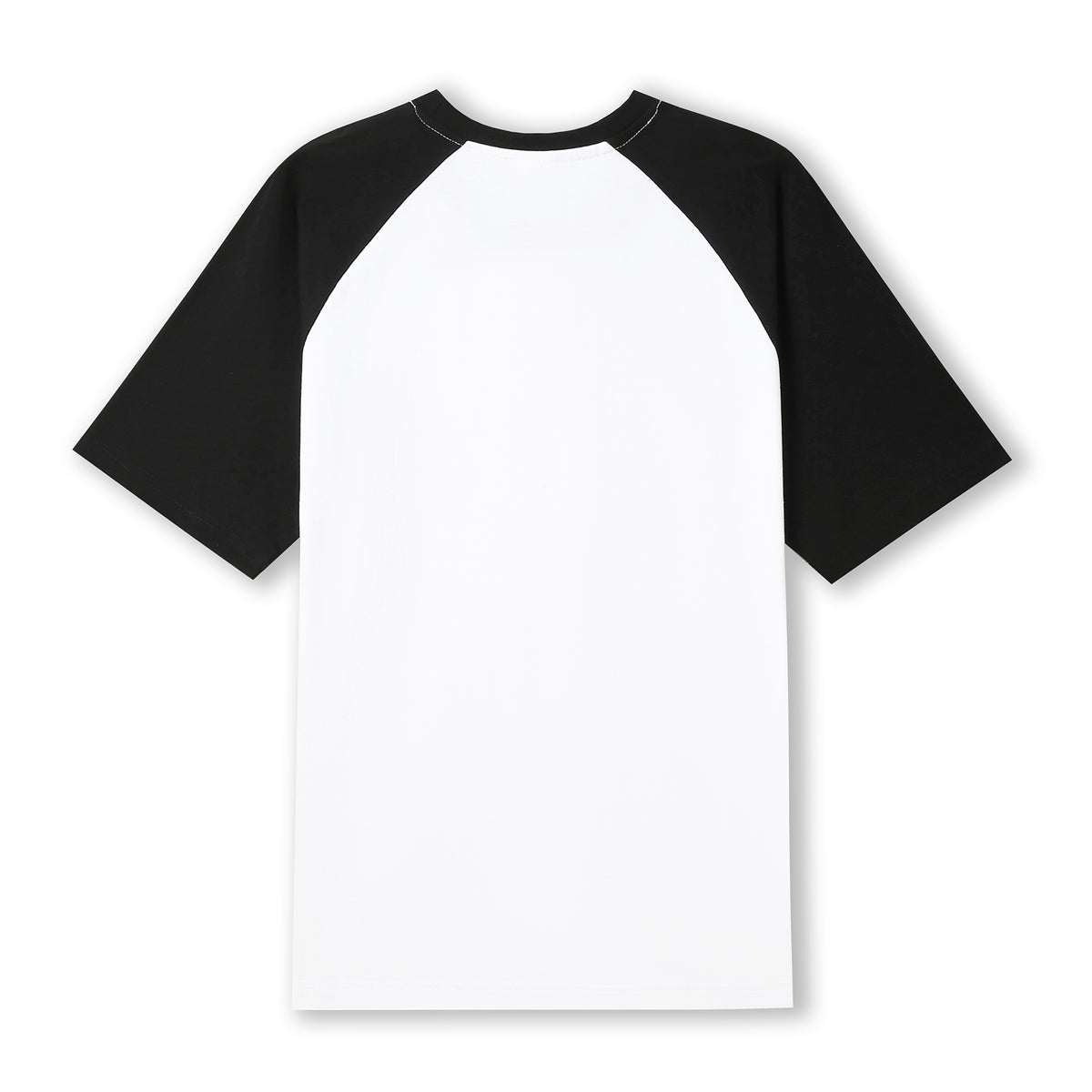 RAMO T232RG Unisex Contrast Raglan Sleeve Tee — White/Black back