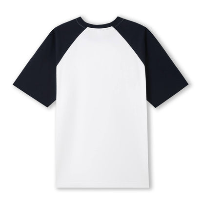 RAMO T232RG Unisex Contrast Raglan Sleeve Tee — White/Navy back