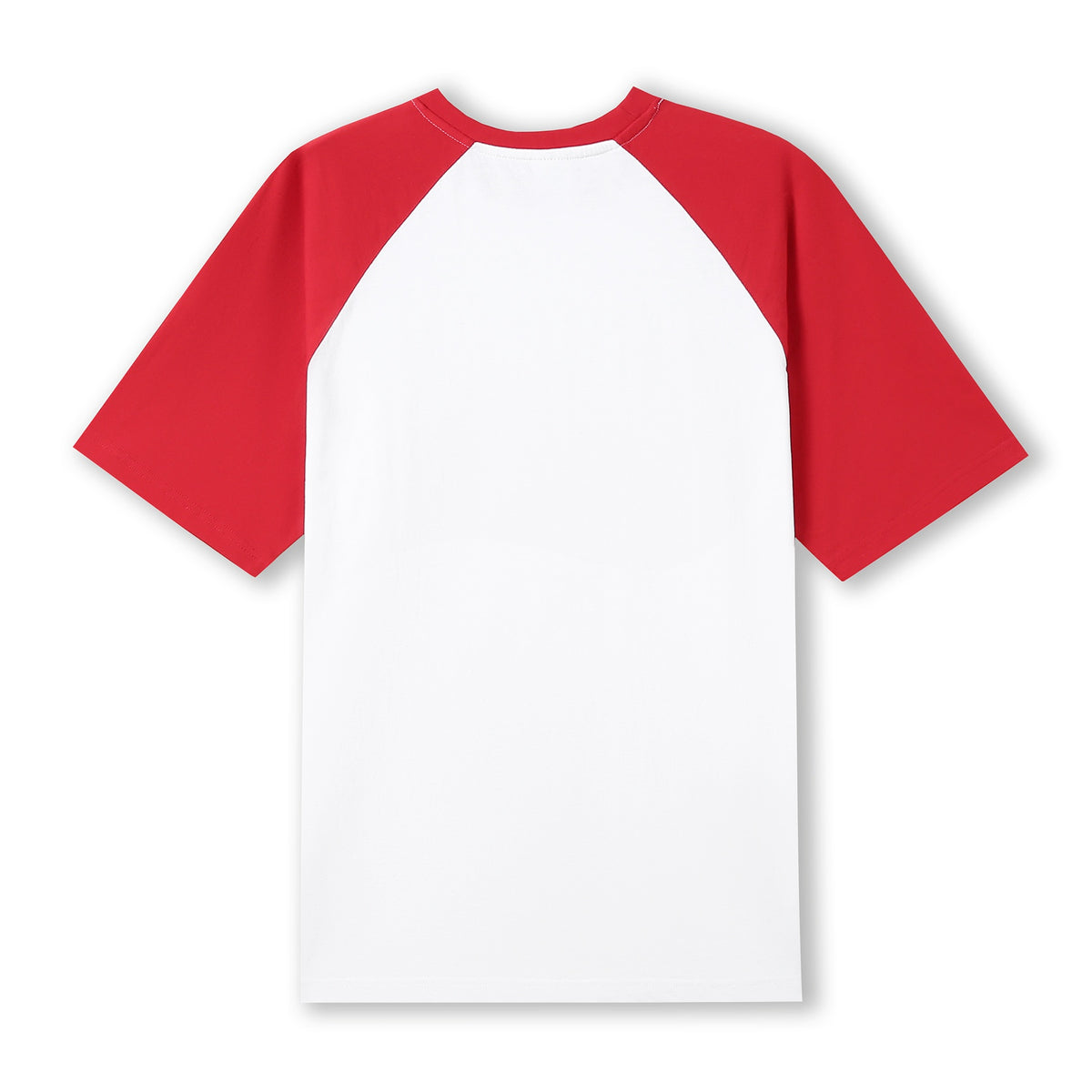 RAMO T232RG Unisex Contrast Raglan Sleeve Tee — White/Red back