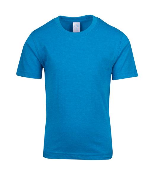 RAMO T306KS Kids Marl Crew Neck T-shirt — Azure Marl front