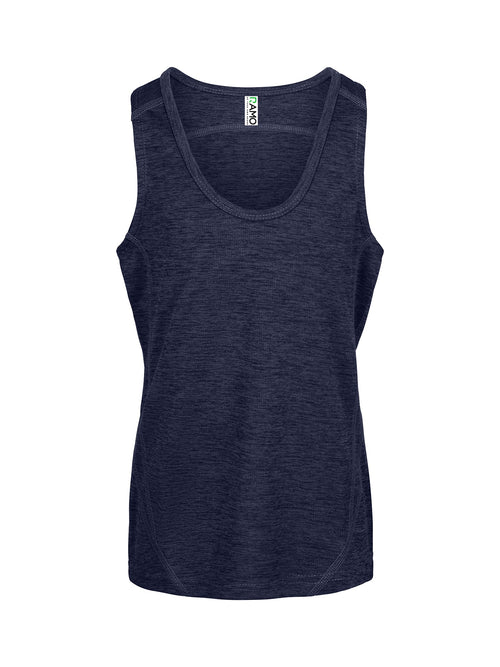 RAMO Kids’ Challenger 100% polyester singlet — Navy Marl