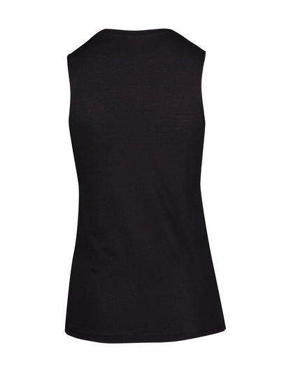 RAMO T403LD Women's Greatness Heather Sleeveless Tee — Black back