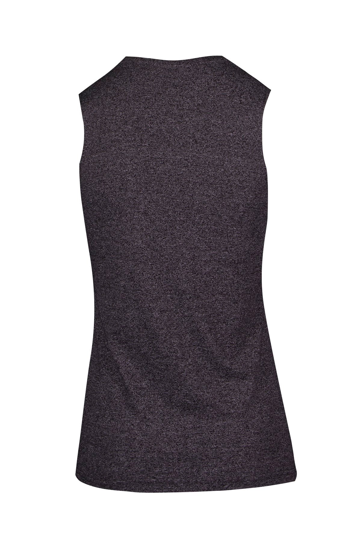 RAMO T403LD Women's Greatness Heather Sleeveless Tee — Dark Heather back