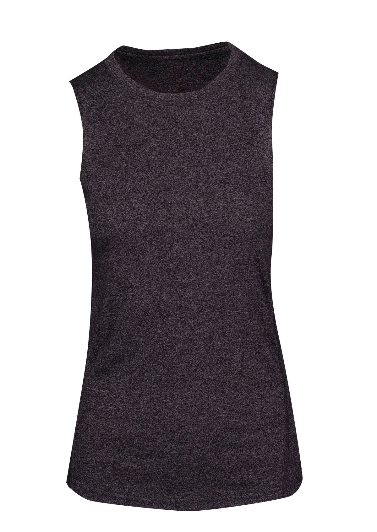 RAMO T403LD Women's Greatness Heather Sleeveless Tee — Dark Heather front