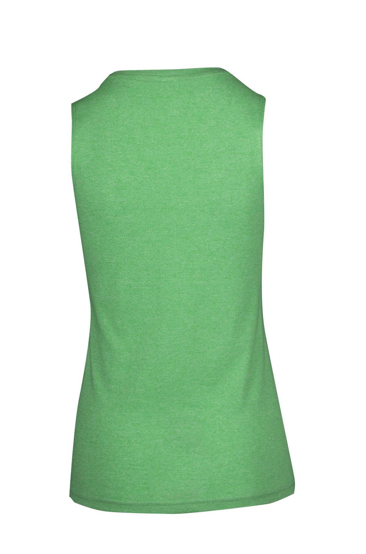 RAMO T403LD Women's Greatness Heather Sleeveless Tee — Emerald Green Heather back