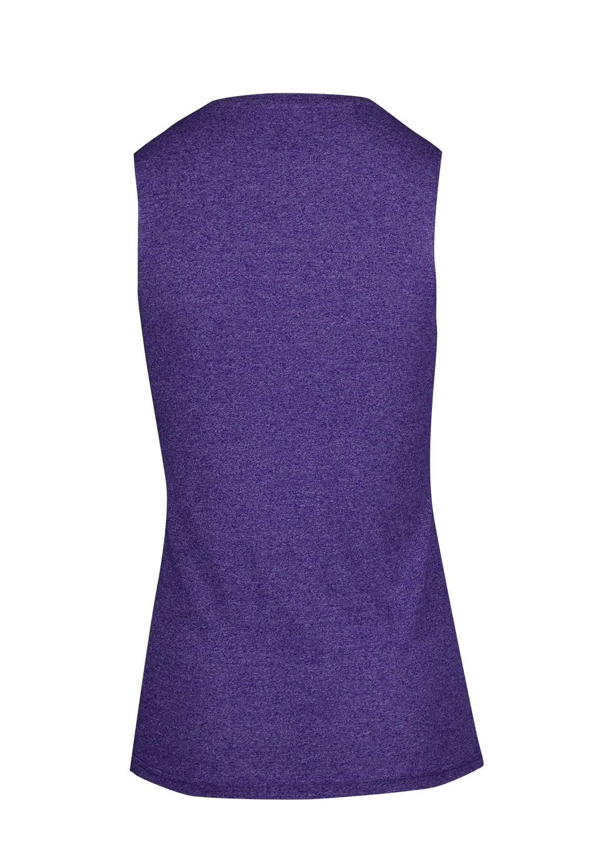 RAMO T403LD Women's Greatness Heather Sleeveless Tee — Grape Heather back