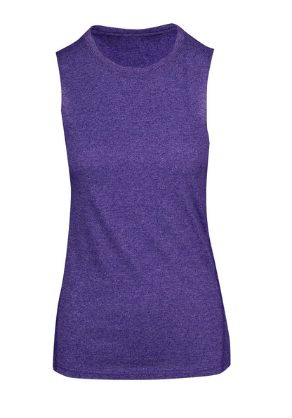 RAMO T403LD Women's Greatness Heather Sleeveless Tee — Grape Heather front